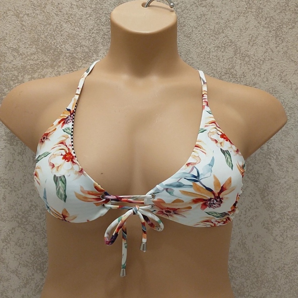 SHEIN Multicolor Floral Reversible Bikini Top